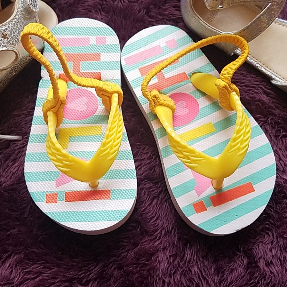 Lot 4 pair size 6 girls' summer shoes Gymboree - Picture 5 of 9